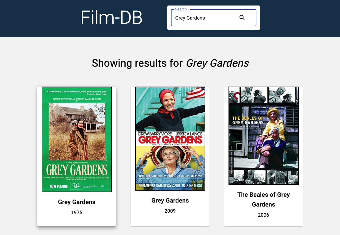 Link to open Film-DB - built with React and Material-UI